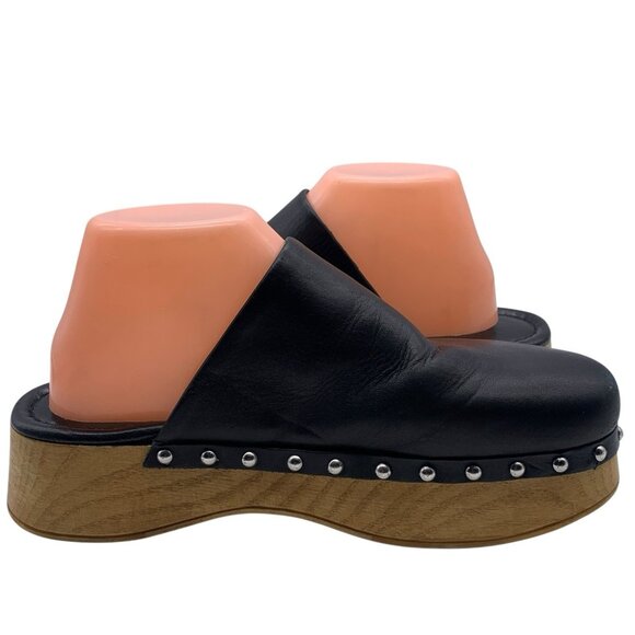 Musse & Cloud Cosima Studded Black Platform Clogs Slip On Shoes Women's Sz 9 40 - Picture 10 of 14